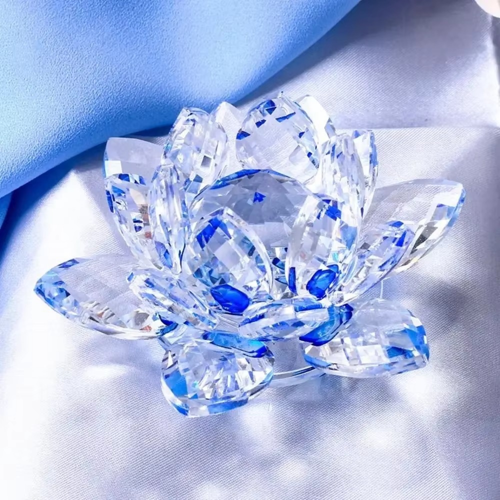 60-140mm Crystal Lotus Flower  - đánh giá và giá Paper Weight Crystal
