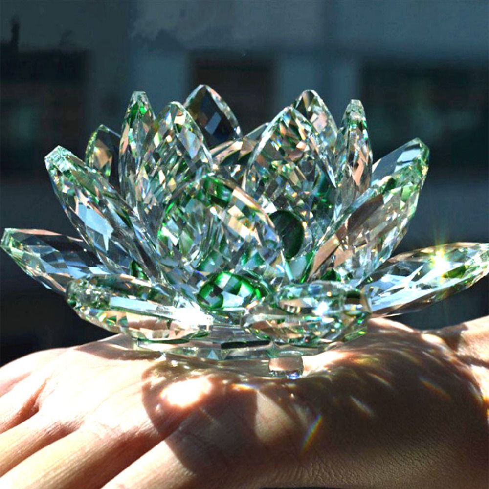 60-140mm Crystal Lotus Flower  - đánh giá và giá Paper Weight Crystal